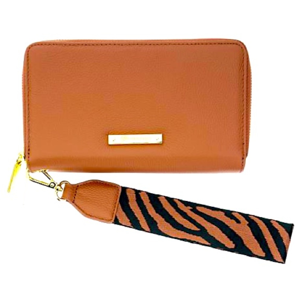 Joy Mangano 👜 Leather Animal Wristlet wallet